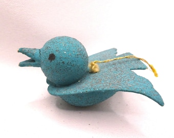 1950s Japan Paper Mache Bird Christmas Ornament