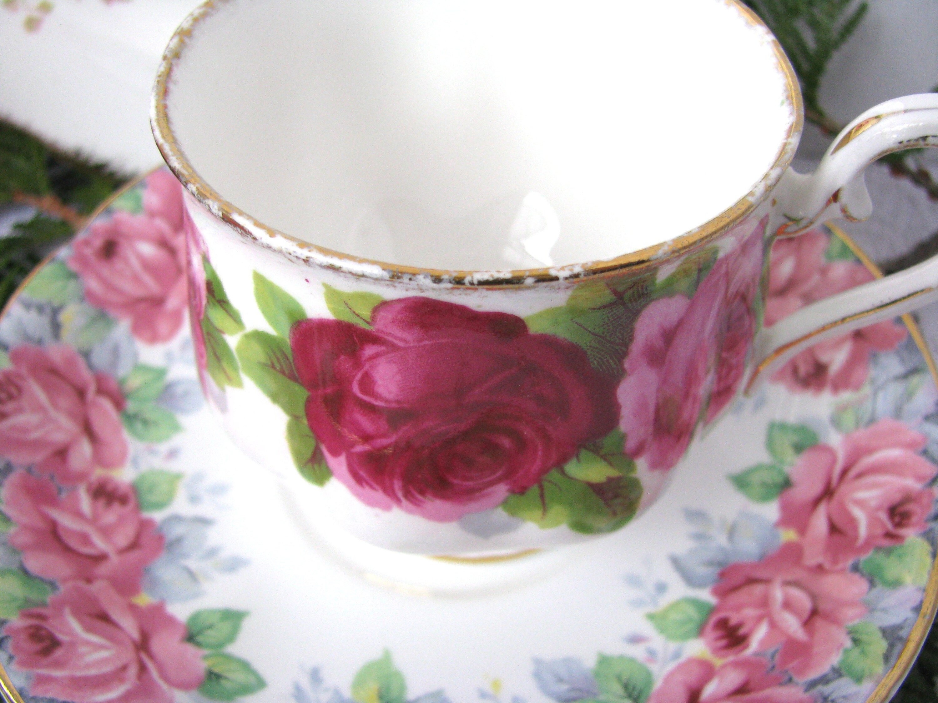 Royal Albert Old English Rose Teacup Royal Standard Saucer Etsy
