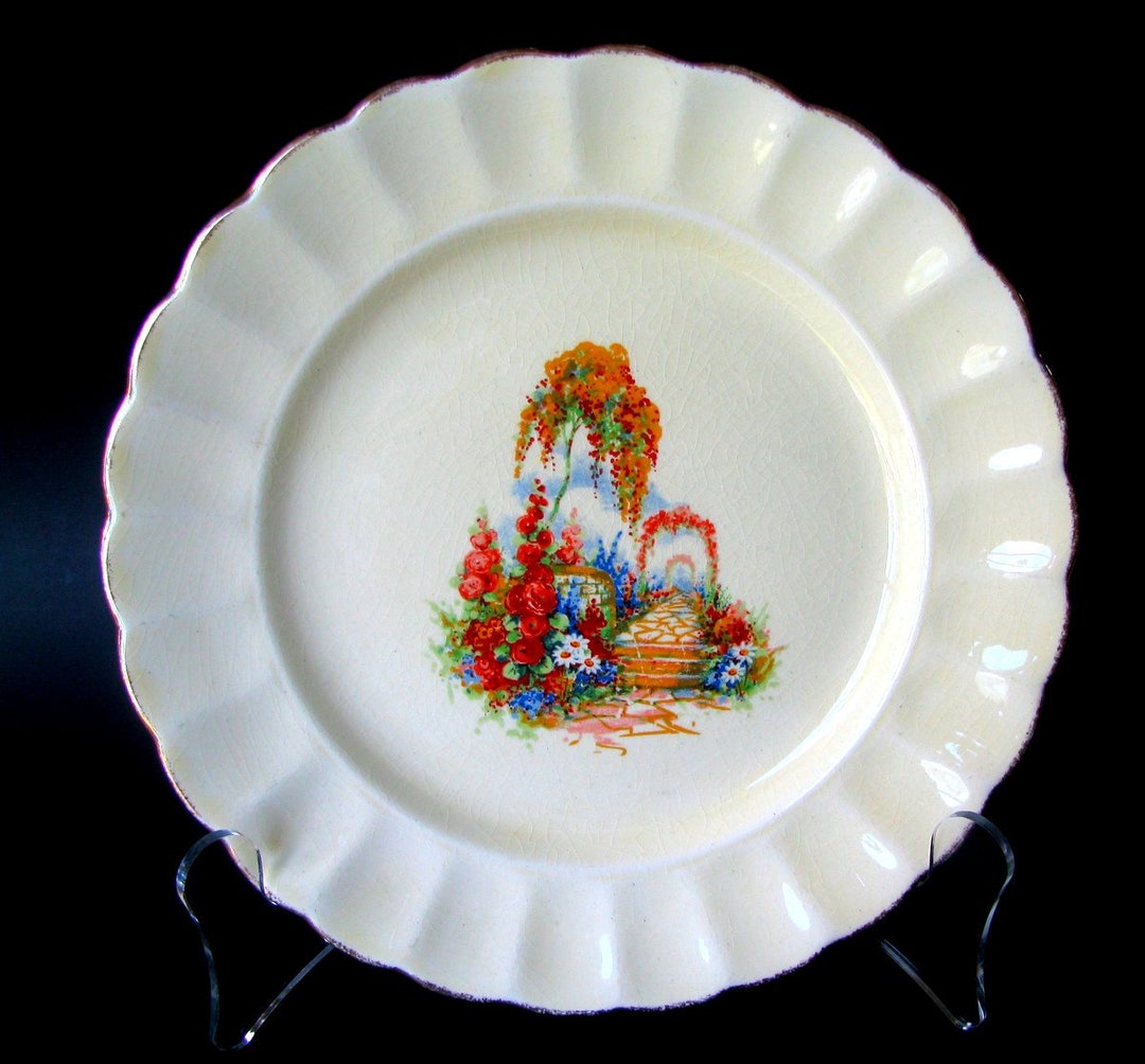 Johnson Brothers Old English Garden Luncheon Plate 8 Antique Sovereign Canada Imperial Ware Etsy