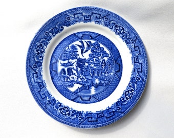 Bakewell Bros Blue Willow Bread and Butter Plate Circa 1920s 6 5/8"
