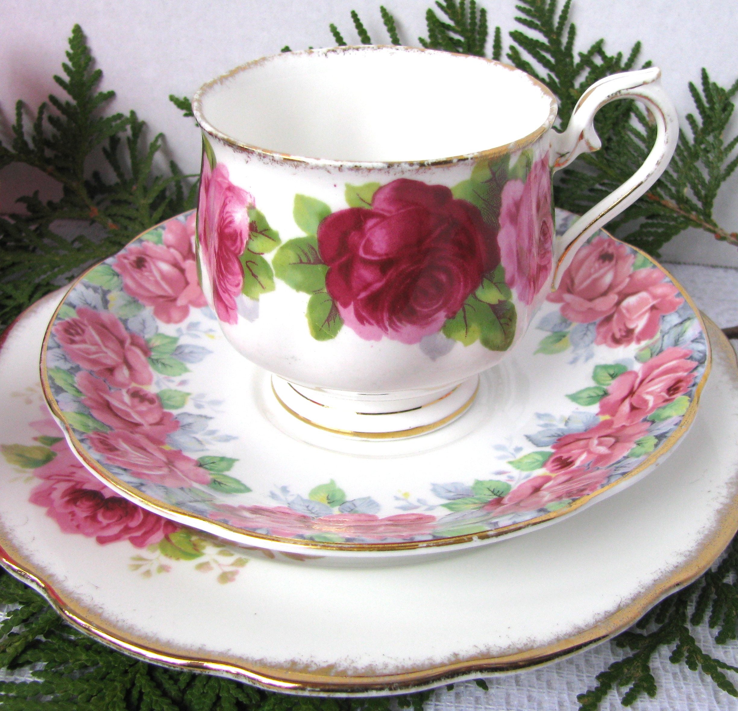 Royal Albert Old English Rose Teacup Royal Standard Saucer Etsy