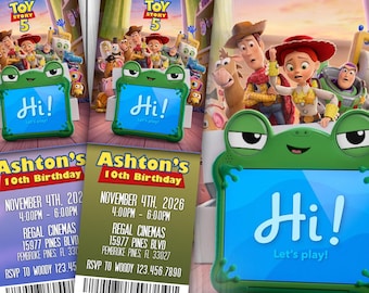 Toy Story 5 Birthday Ticket Invitation (Digital)