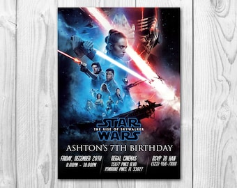 The Rise of Skywalker Invitations, Episode 9 Star Wars Invitation, Rise of Skywalker Invite, The Rise of Skywalker Invitations