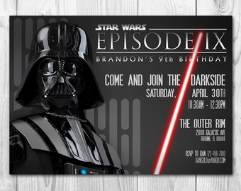 Dark Side Invitation Etsy