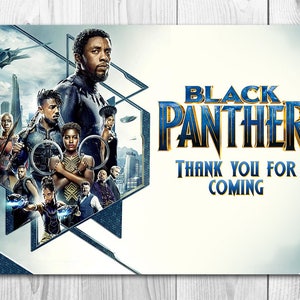 Black Panther Movie Invitations, Black Panther Invitation, Black ...