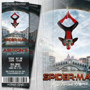 Convite para ingresso de filme do Homem Aranha Longe de Casa, Convite do Homem Aranha Longe de Casa, Homem Aranha Longe de Casa, Homem Aranha, Digital