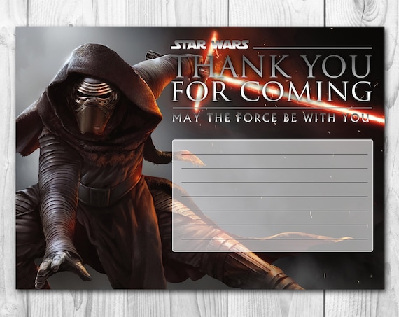 Cartes De Remerciement Gratuit Pour Le Invitation Kylo Ren Etsy Cartes De Remerciement Gratuit Pour Le Invitation Kylo Ren Etsy