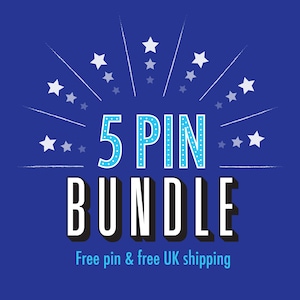 5 Pin Bundle Pack - choose 5 enamel pins for the price of 4