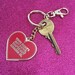 Heart Keychain, Rave Song Keyring, Red Hard Enamel Key Holder, 90s ...