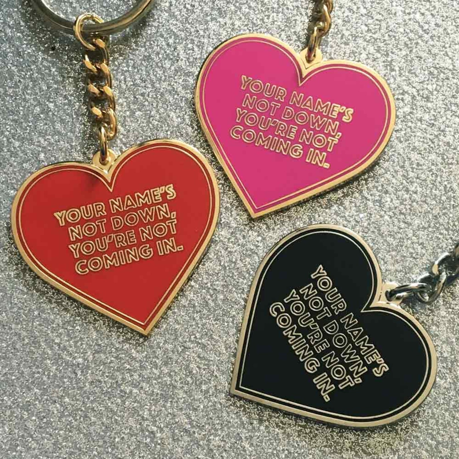 Heart Keychain Rave Song Keyring Red Hard Enamel Key Holder Etsy