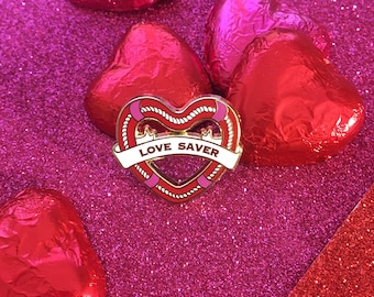 Love Saver Heart Enamel Pin