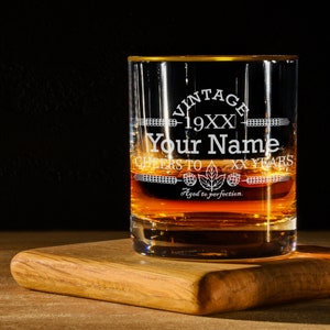 Personalized Whiskey Glass-Custom Birthday Gifts for Men and Women-Personalized Birthday Gift For Him-Birthday Gift-Custom Whiskey Glass