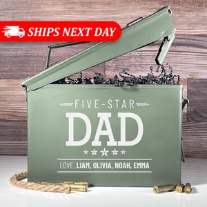 Personalized Ammo Box-Fathers Day Gift-Custom Ammo Box-Custom Ammo Can-Gifts For Dad-Fathers Day Gift From Wife-Fathers Day Gift From Kids