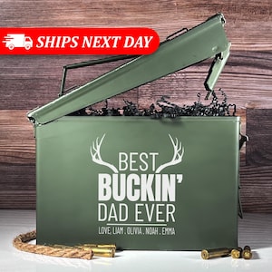 Personalized Hunting Gifts-Ammo Box-Fathers Day Gift-Custom Hunting Gifts-Hunting Gifts For Men-Hunting Gifts For Him-Gifts For Dad-Dad Gift