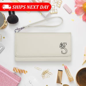 Cartera de mano con monograma - Cartera personalizada para mujer - Cartera con monograma - Monedero pequeño personalizado para mujer - Cartera grabada - Cartera de mano - Cartera para mujer