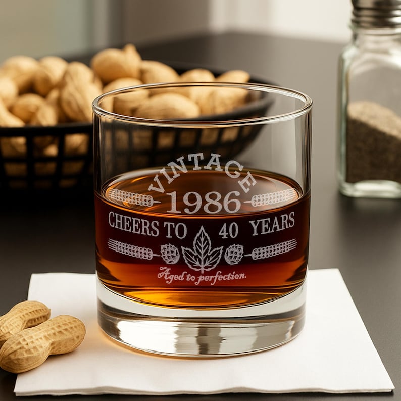 40th Birthday Gifts for Men and Women-1986-40th Birthday Gift For Him-Birthday Gift Ideas-40th Birthday-Cheers to 40 Years-Birthday Gift image 8