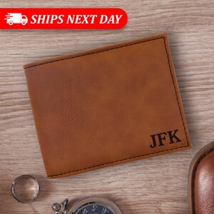 Billetera personalizada para hombre - Regalo de aniversario para él - Billetera grabada - Billetera personalizada - Regalos para él - Regalo para hombres - Billetera plegable para hombre - Billetera personalizada