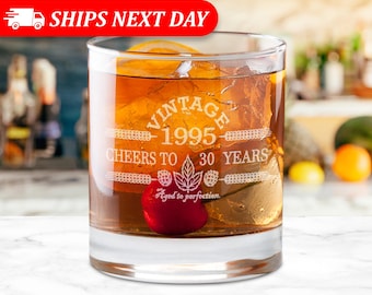 30th Birthday Gifts for Men and Women-1995-Aged To Perfection-Vintage-Birthday Gift Ideas-30th Birthday-Cheers to 30 Years-Birthday Gift