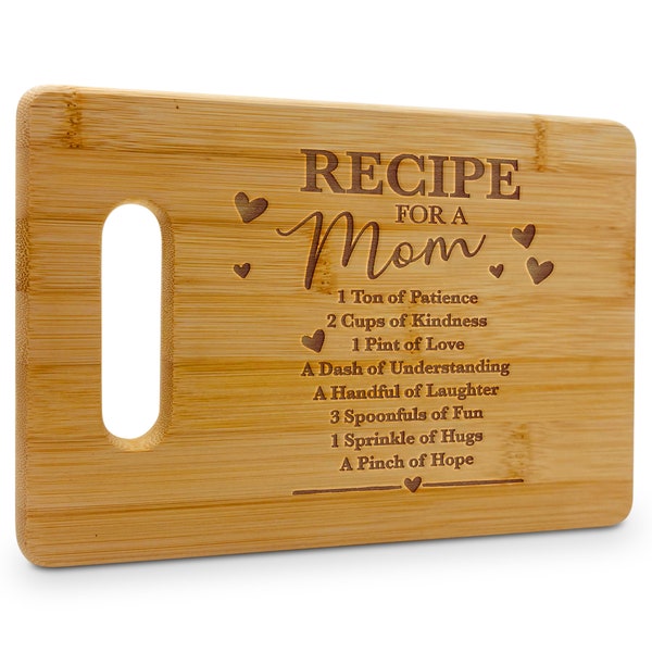 Mother's Day Gift For Mom-Cutting Board Mom-Mom Recipe-Mother's Day Gift Idea-Mother's Day Cutting Board-Charcuterie Board-For Mom Gift