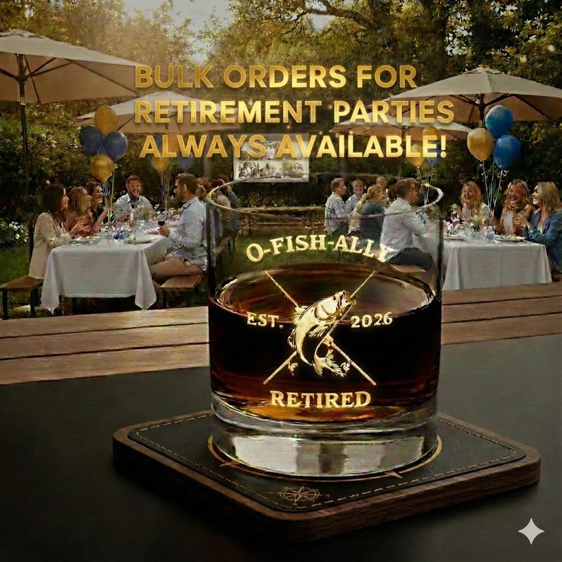 O'Fishally Retired-Retirement Gifts-Retirement Gifts For Men Funny-Retirement Gift For Him-Fishing Retirement-Dad Retirement Gift-Dad Gifts image 4