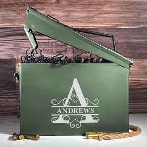 Personalized Gift For Him-Custom Gift For Him-Personalized Christmas Gifts-Personalized Ammo Box-Birthday Gifts For Him-Mens Gifts