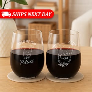 Show Me Your Pitties-Pitbull Glasses-Cute Gifts For Dog Lovers With Pitbulls-Pitbull Gifts-Pittie Mom-Funny Dog Gift-Pitties-Pitbull  Glass