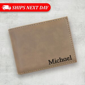 Regalos personalizados para el Día del Padre: regalo para el Día del Padre para esposo, papá, hermano, regalos para hombres, billetera personalizada para hombres, billetera personalizada para él