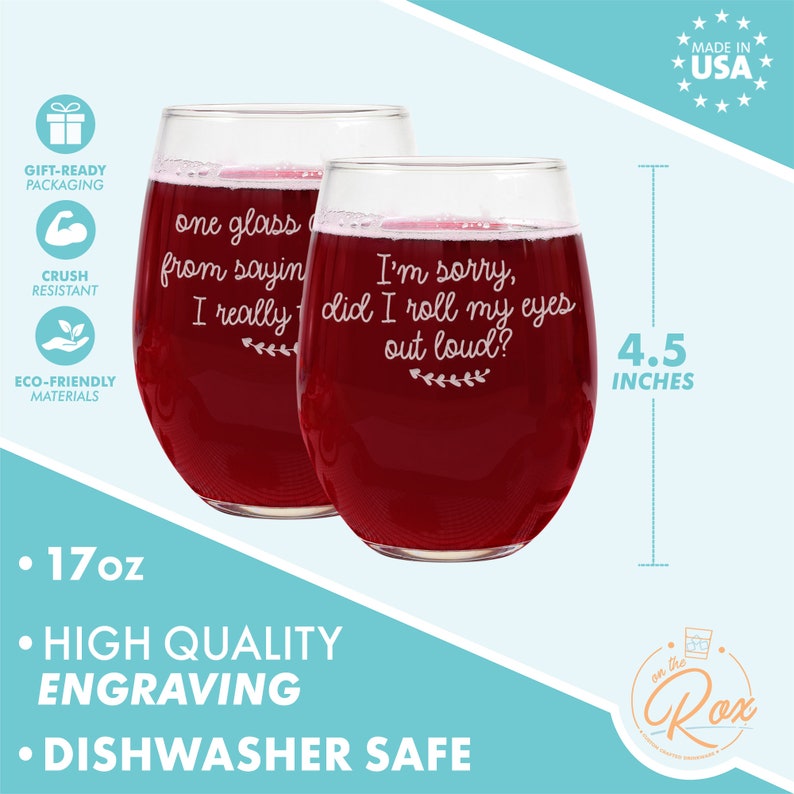 Funny Wine Glassesfunny Wine Glasses for Womengift for Etsy