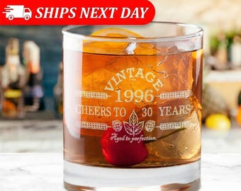 30th Birthday Gifts for Men and Women-1996-Aged To Perfection-Vintage-Birthday Gift Ideas-30th Birthday-Cheers to 30 Years-Birthday Gift