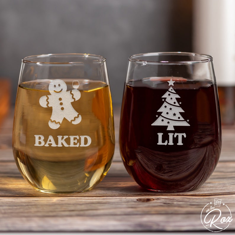 Funny Christmas Wine Glassesfunny Christmas Giftssecret Etsy