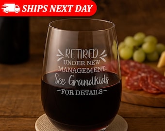 Retired Under New Management See Grandkids For Details-Retirement Gifts For Women-New Retired Grandma-Retirement Gift For Grandma-Retired