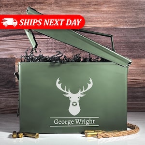 Personalized Gifts For Him-Personalized Hunting Gift-Ammo Box-Custom Ammo Box-Personalized Ammo Box-Hunting Gifts For Him-Hunter Gift