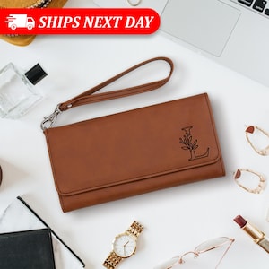 Regalos personalizados para el Día de la Madre: Cartera de mano personalizada, Cartera de mujer personalizada, Cartera con flores, Regalo para mamá, Cartera de mano, Regalo para ella, Mamá