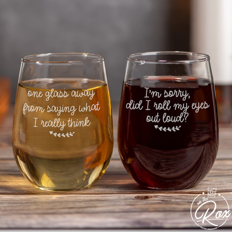 Funny Wine Glassesfunny Wine Glasses for Womenfunny Wine Etsy