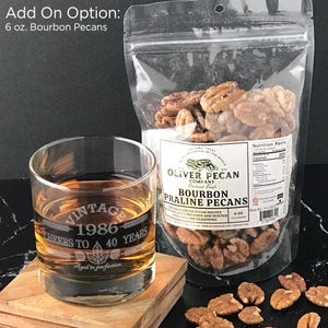 40th Birthday Gifts for Men and Women-1986-40th Birthday Gift For Him-Birthday Gift Ideas-40th Birthday-Cheers to 40 Years-Birthday Gift + 6oz Bourbon Pecans