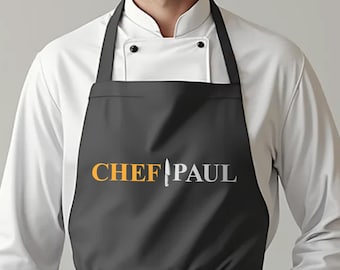 Personalized Apron-Chef Apron-Custom Name Apron-Chef Gifts-Cooking Apron-Custom Apron-Mens Apron-Apron For Men-Custom Chef Apron-