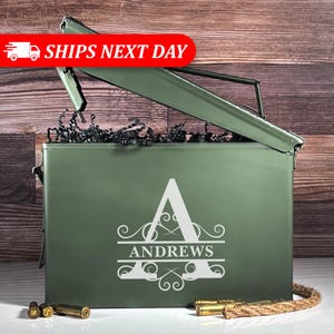 Custom Ammo Can - Personalized Groomsmen Gift, Engraved Ammo Box for Wedding Party, Best Man, Groomsman, Grandfather Gift