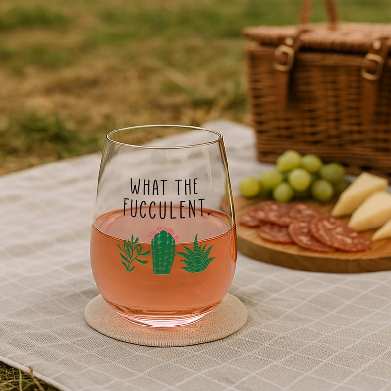 Regalos divertidos de suculentas - ¿Qué son las fuculentas? - Copa de vino con forma de planta - Cactus - Ideas de regalos para amantes de las plantas - Regalos para amantes de las plantas - Regalos de suculentas - Regalo de Navidad imagen 7
