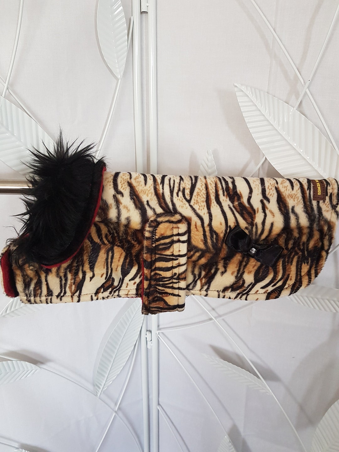 Small Chic Tiger Print Dog Coat Faux Fur Animal Print Faux Etsy