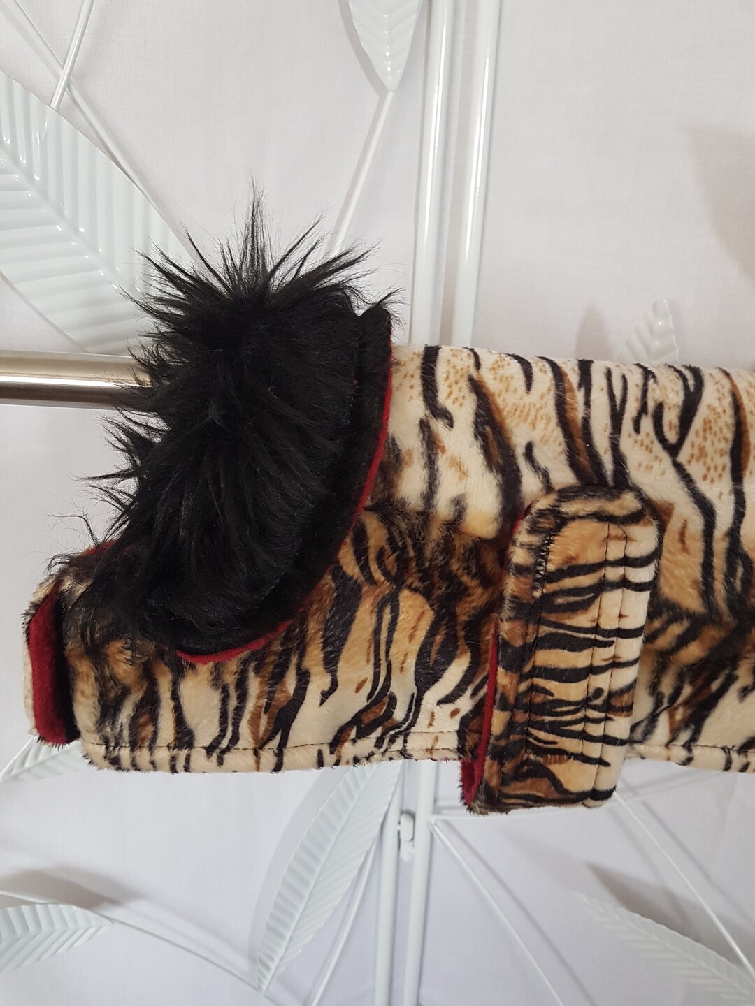 Small Chic Tiger Print Dog Coat Faux Fur Animal Print Faux Etsy