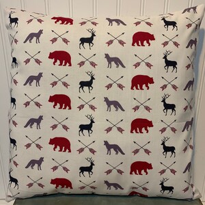 Deer/Bear/ Arrow/16&quot; x 16&quot;/ 18&quot; x 18&quot;/ COTTON Pillow Cover/Accent Pillow/