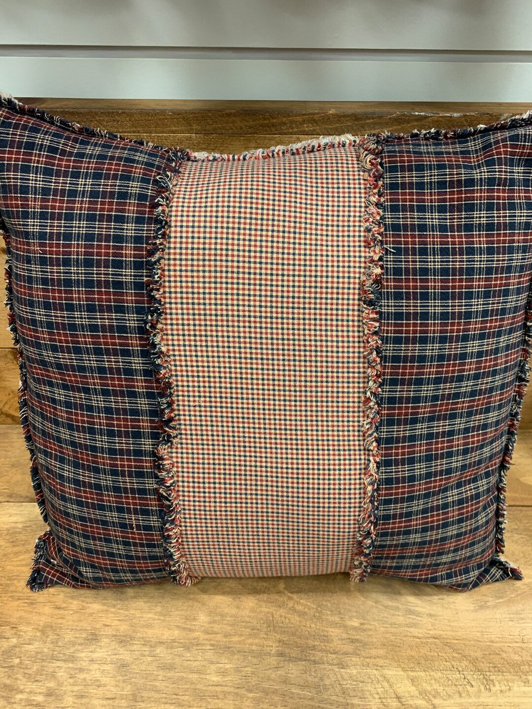 Three Panel Rag Pillow/ 18 X 18/ Pillow Cover Only Etsy