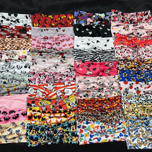 41 different Minnie Mouse Mickey Mouse Disney Women's Stretchy Twisted Knot Turban Headband,Donald Duck, Goofy, Pluto