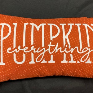 Pumpkin Everything Vinyl Cotton Pillow Cover Only