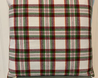 NEW Christmas Plaid/  16" x 16"/18" x 18"/20"x 20" Flannel Pillow Cover/Accent Pillow/