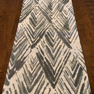 NEW Farmhouse Iron Hill Gray Cotton Duck Slub Linen Table Runner, Various Lengths