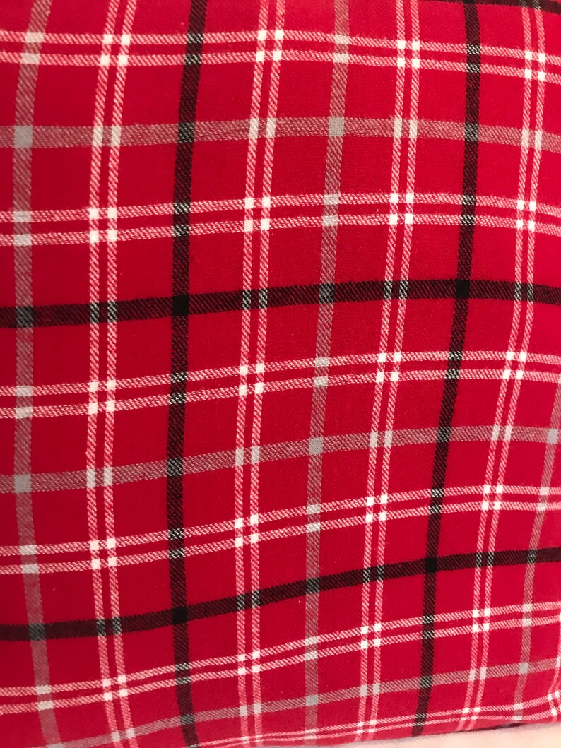 Red With Black Stripe Plaid/ 16 X 16/18 X Etsy