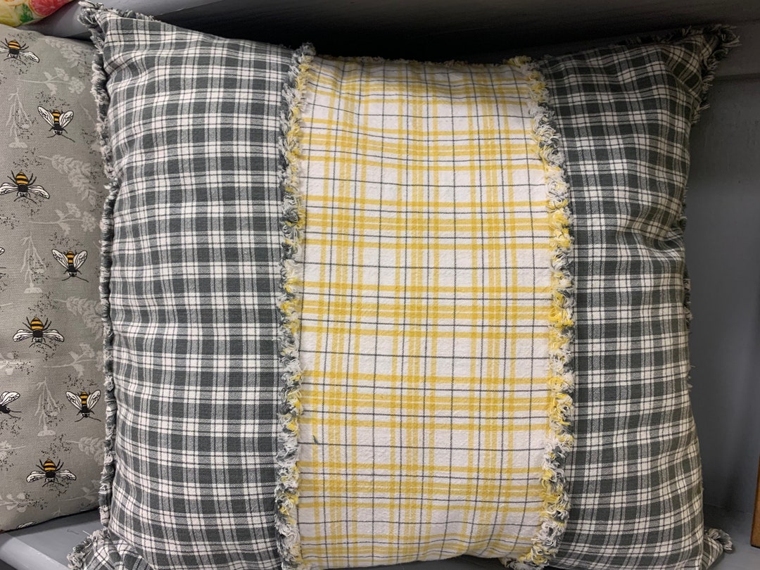 Three Panel Rag Pillow/ 18 X 18/ Pillow Cover Only Etsy