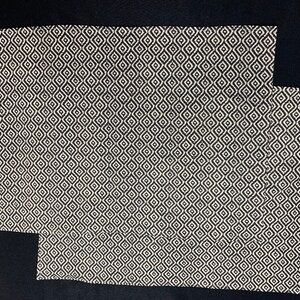 NEW Dark Gray Black Diamond Print Cotton Linen Canvas Placemats, Set of 2