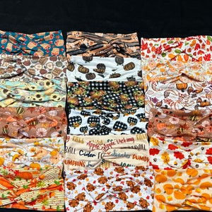 18 More Different Fall Autumn Women&#39;s Stretchy Twisted Headband, Head Wrap, knit fabric, One Size Pumpkins, Leaves, Turkeys, Apples